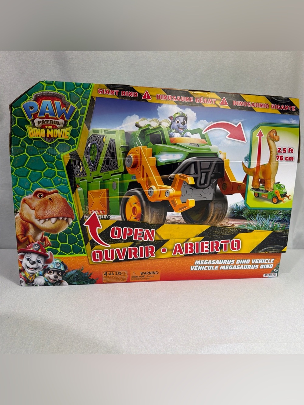 PAW Patrol Dino Movie Megasaurus Dino Vehicle Playset